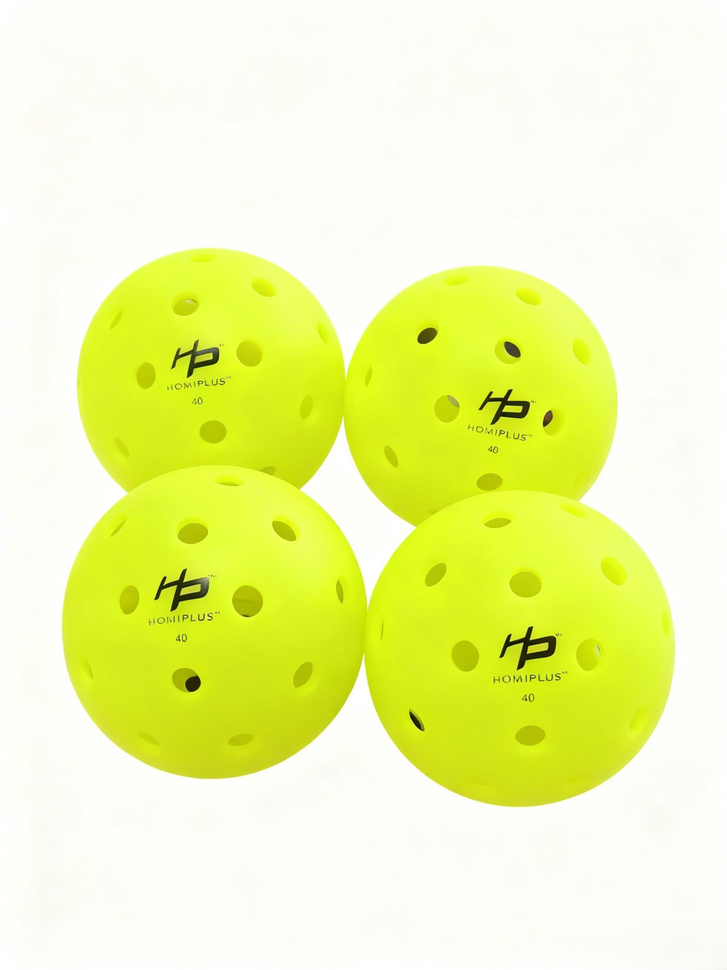 HomiPlus- 40孔 專業戶外匹克球 (比賽球 4個裝) - 抗風耐打 & 標準回彈