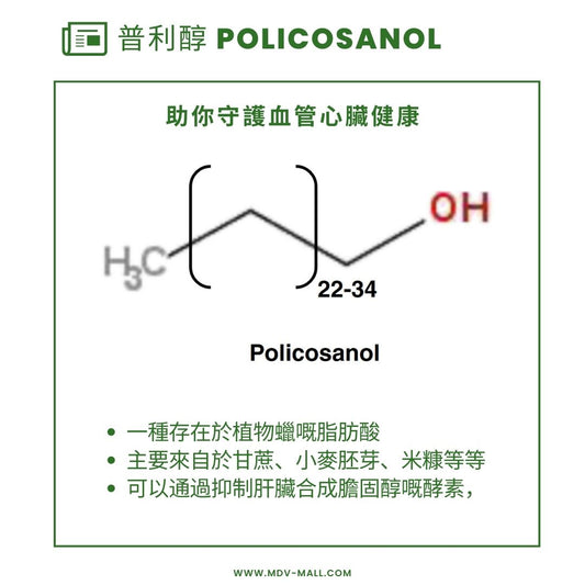 Policosanol：一種存在於植物蠟嘅神奇成分，助你守護血管心臟健康!