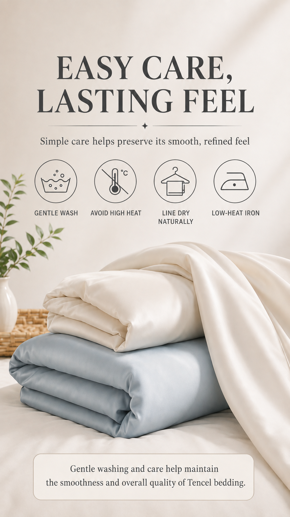 What 100s means in bedding, showing a finer fabric surface, softer touch and more premium feel