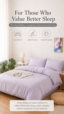Mix-and-match Tencel bedding colours for custom fitted sheets, duvet covers and pillowcases