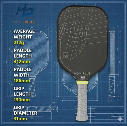 HomiPlus- AG系列 T700高強度碳纖維匹克球拍 - 進階首選