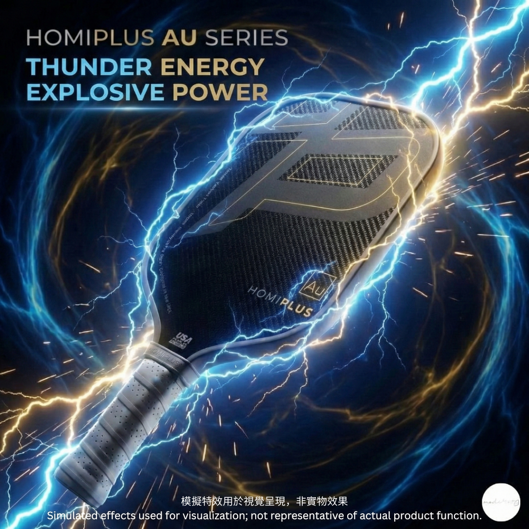 HomiPlus - AU系列 專業級凱夫拉碳纖維匹克球拍 -比賽專用