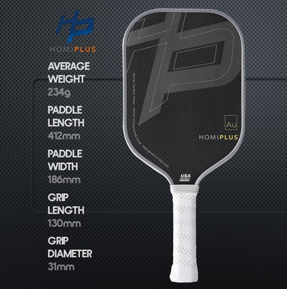 HomiPlus - AU系列 專業級凱夫拉碳纖維匹克球拍 -比賽專用