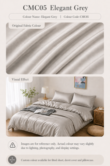 CMC05 Elegant Grey 100s long-staple cotton sateen custom bedding colour