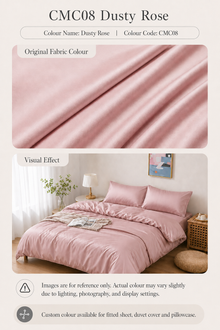 CMC08 Dusty Rose 100s long-staple cotton sateen custom bedding colour