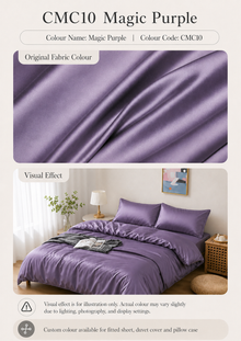 CMC10 Magic Purple 100s long-staple cotton sateen custom bedding colour