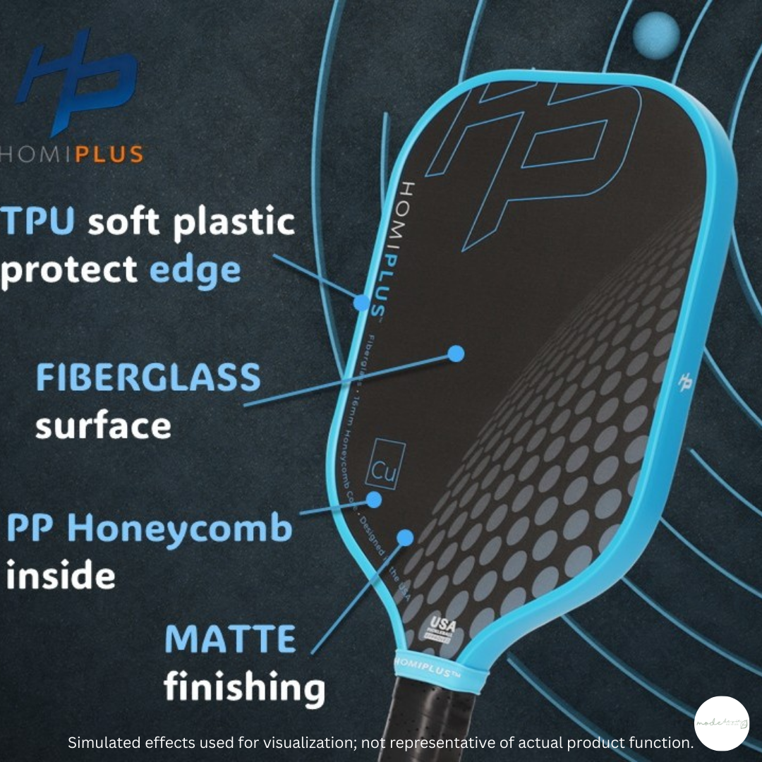 HomiPlus- CU系列 輕量玻璃纖維匹克球拍 - 新手入門高性價比