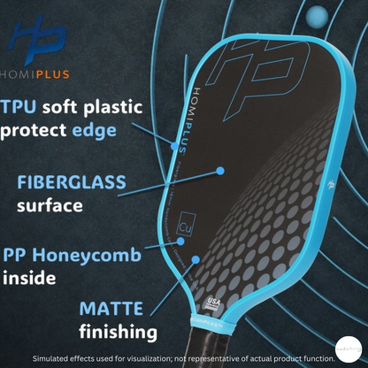 HomiPlus- CU系列 輕量玻璃纖維匹克球拍 - 新手入門高性價比